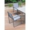 Armen Living Bistro Outdoor Patio Dining Chair in Gray Powder Coated Finish, PK2 LCBICHGR - alternate 3